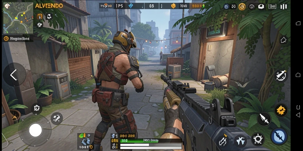 Tangkapan layar gameplay ALVENDO menampilkan aksi seru dalam TPS.