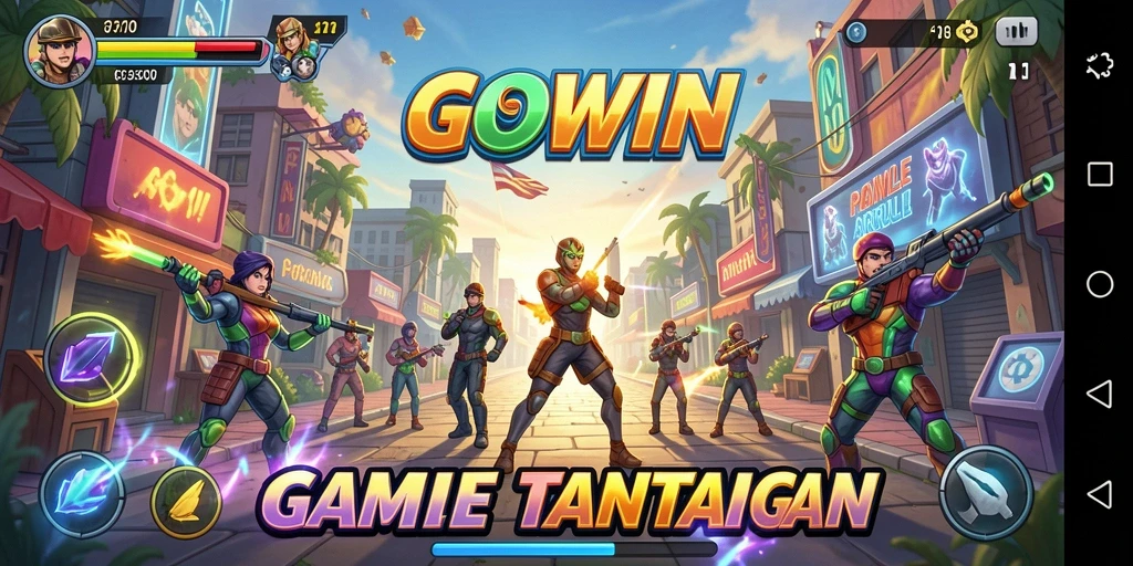 Screenshot utama GOWIN menampilkan gameplay seru dengan berbagai tantangan.