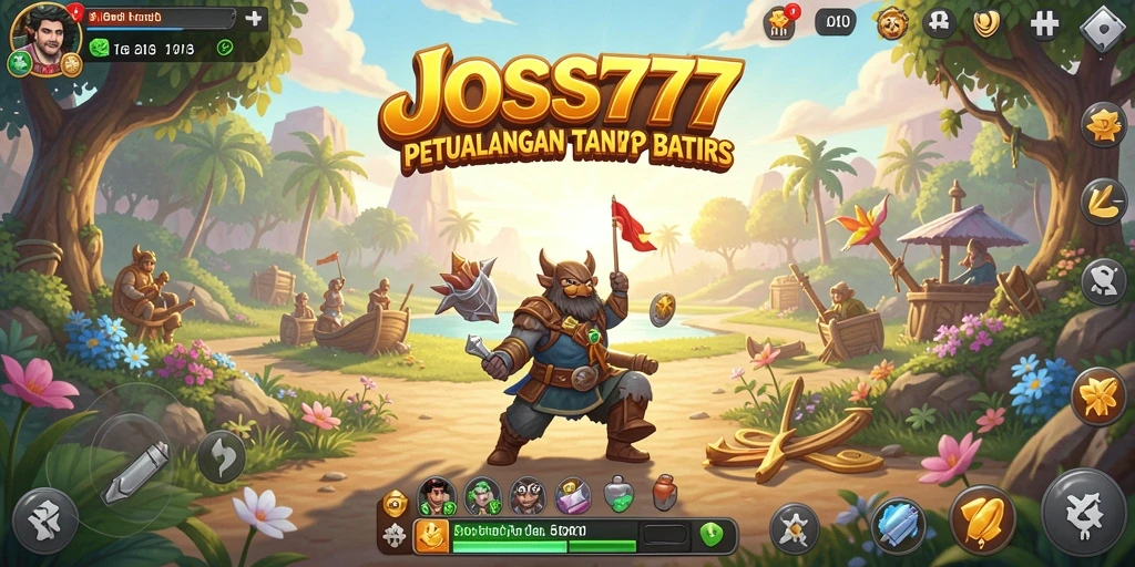 Screenshot gameplay JOSS777 yang menampilkan aksi di dunia terbuka.