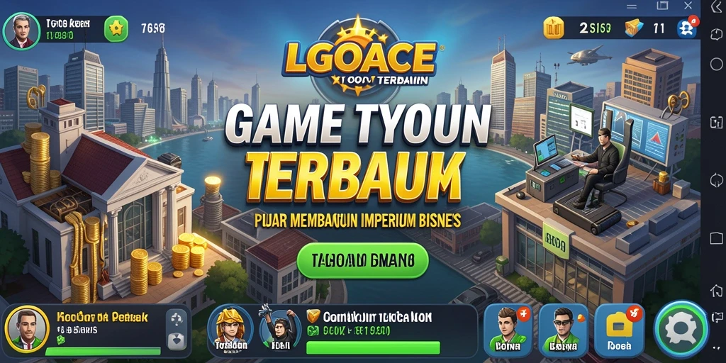 Screenshot utama LGOACE menampilkan pengalaman gameplay Tycoon yang seru.