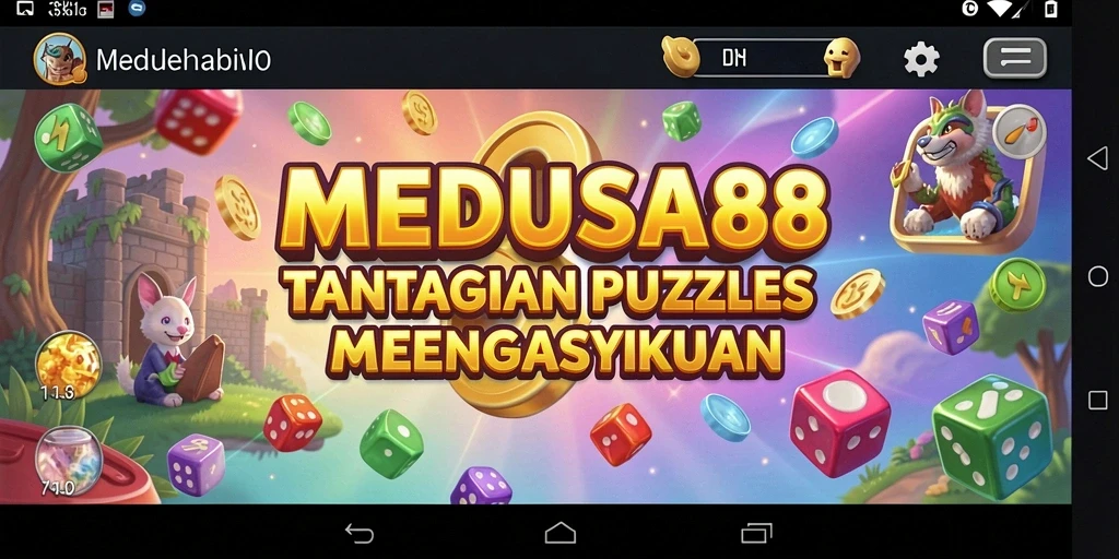 Tampilan gameplay <strong>MEDUSA88</strong> yang penuh warna dan menantang.