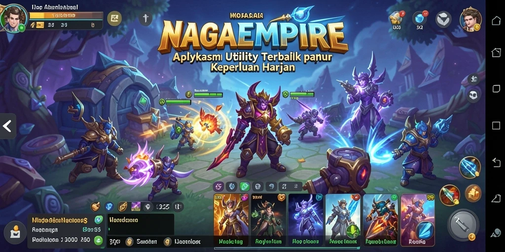 Tampilan antarmuka pengguna NAGAEMPIRE yang intuitif dan praktis.