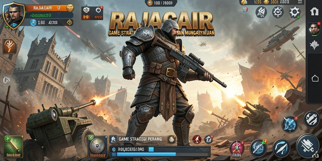 Tampilan gameplay seru RAJACAIR dengan strategi taktis.