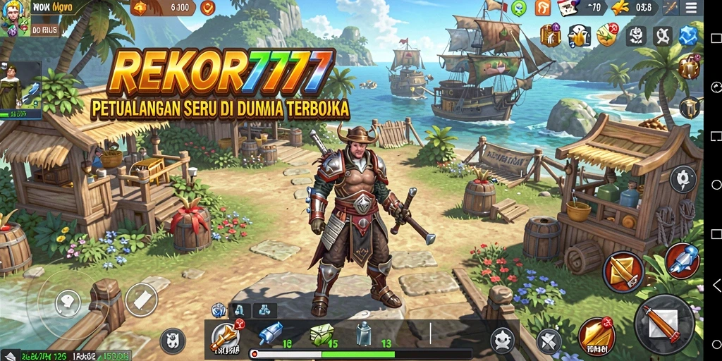 Screenshot gameplay <strong>REKOR777</strong> menampilkan petualangan seru di dunia terbuka yang luas.
