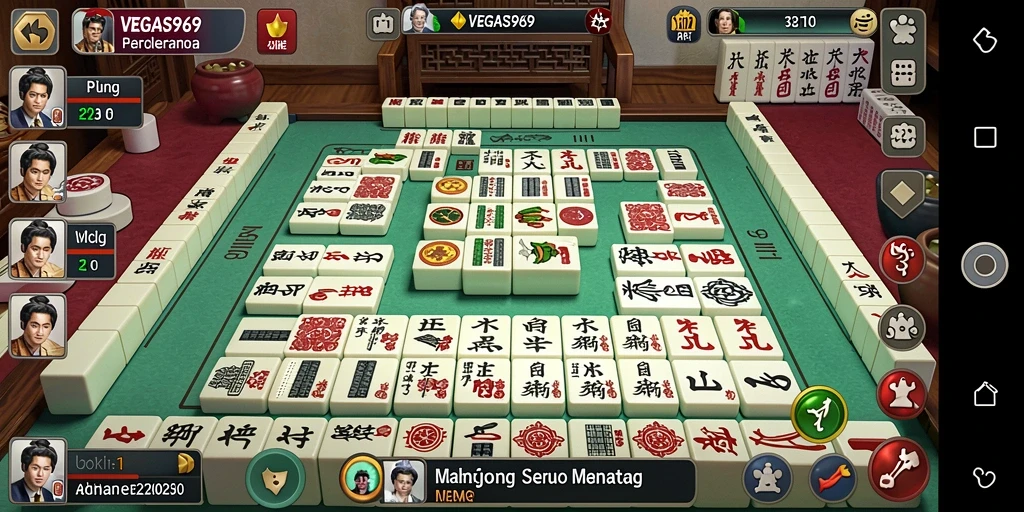 Tampilan gameplay mendebarkan di VEGAS969 Mahjong.