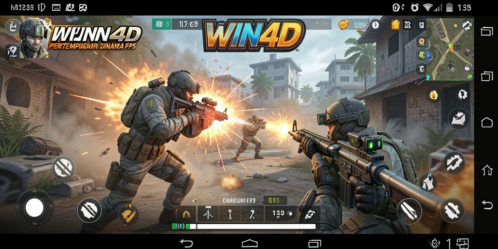 Screenshot gameplay <strong>WIN4D</strong> menampilkan aksi pertempuran yang mendebarkan.