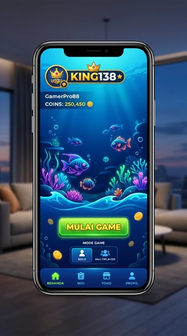 Tampilan antarmuka user-friendly King138 untuk pengguna.